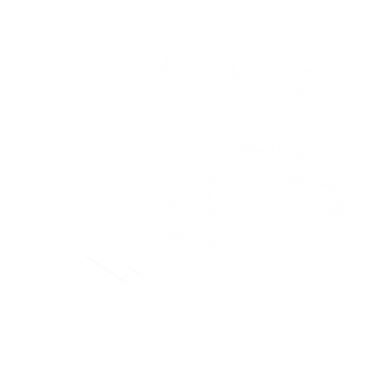 wireframe sailing ship